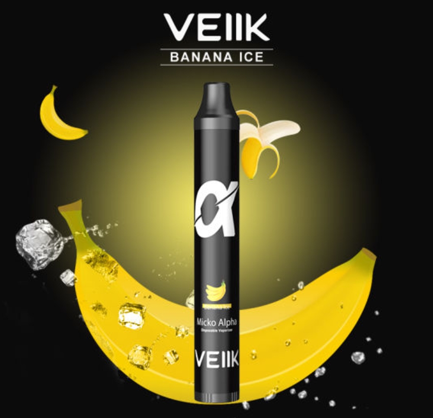 VEIIK Micko Alpha 600 Puffs Vape - gheață de banane: Inovație și Experiență de Tastare Excepțională